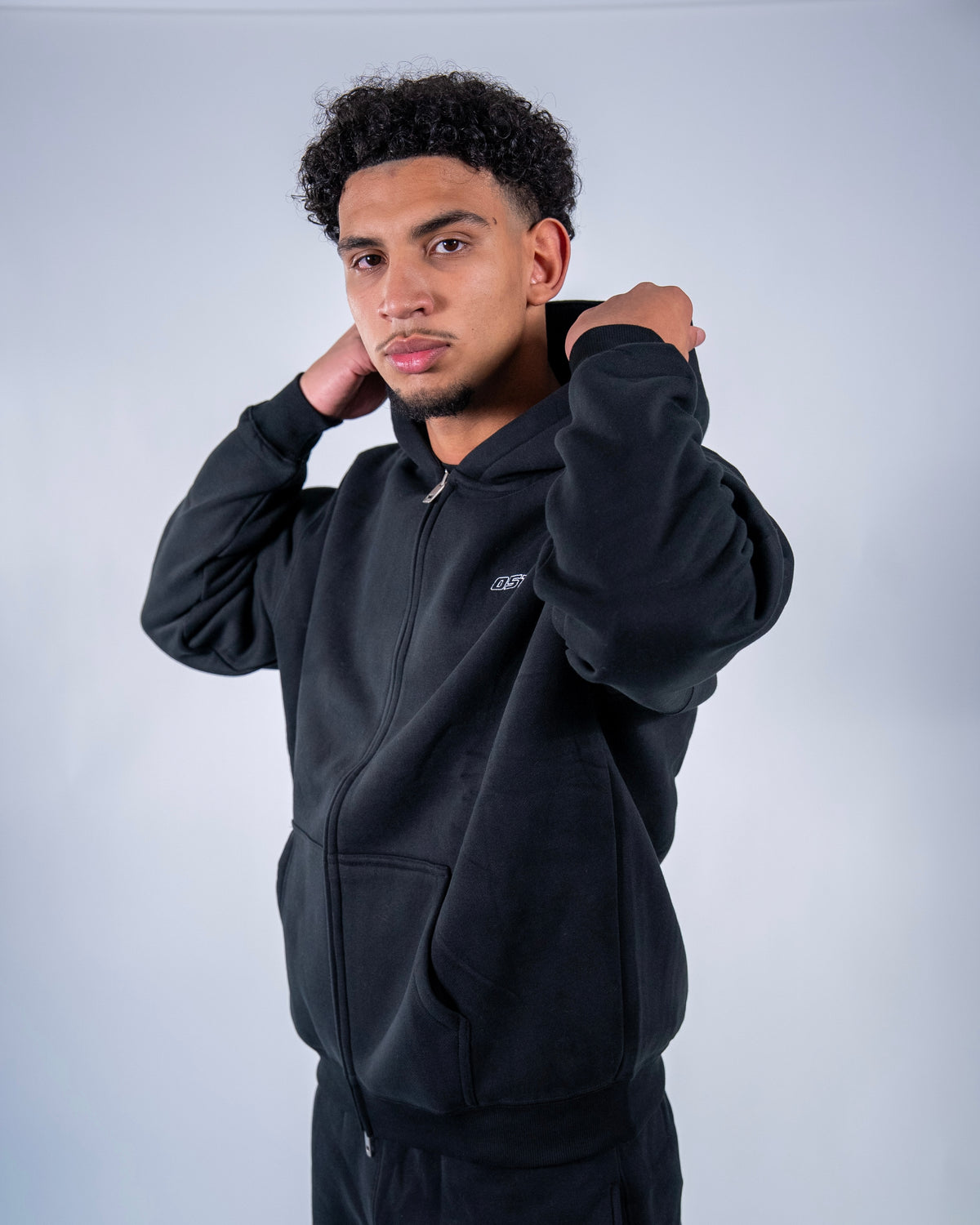 0511ER Zip-Jacke Schwarz – Ansicht 3