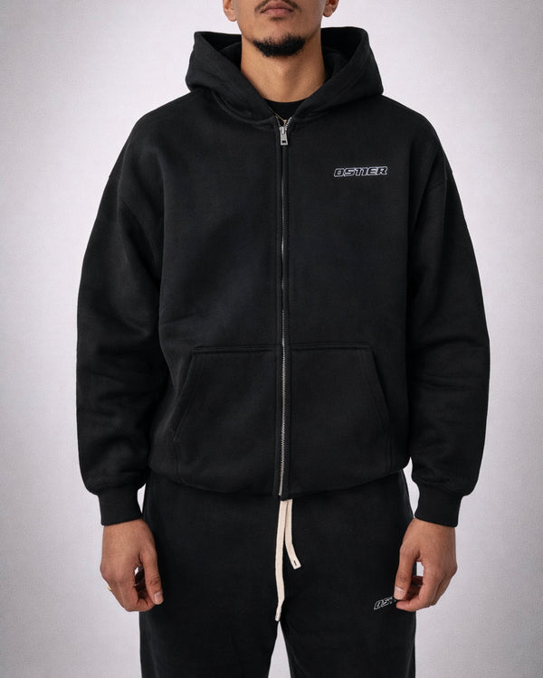 Zip-Jacke Schwarz