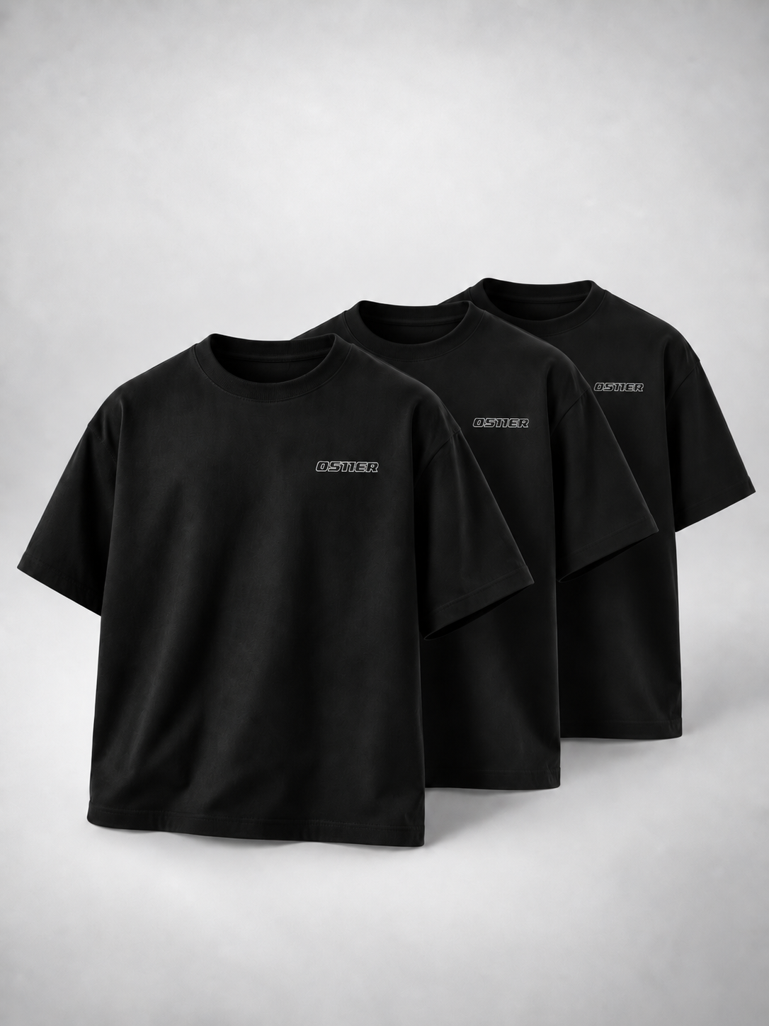 0511ER 3er T-Shirt Set Schwarz