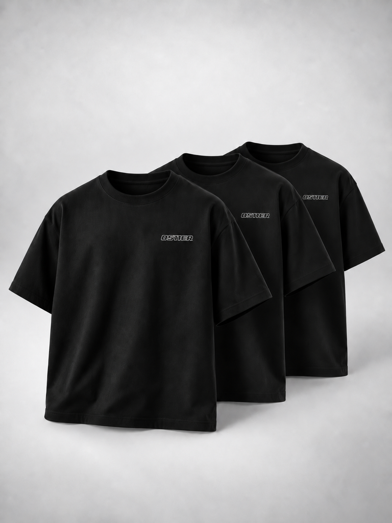 0511ER 3er T-Shirt Set Schwarz